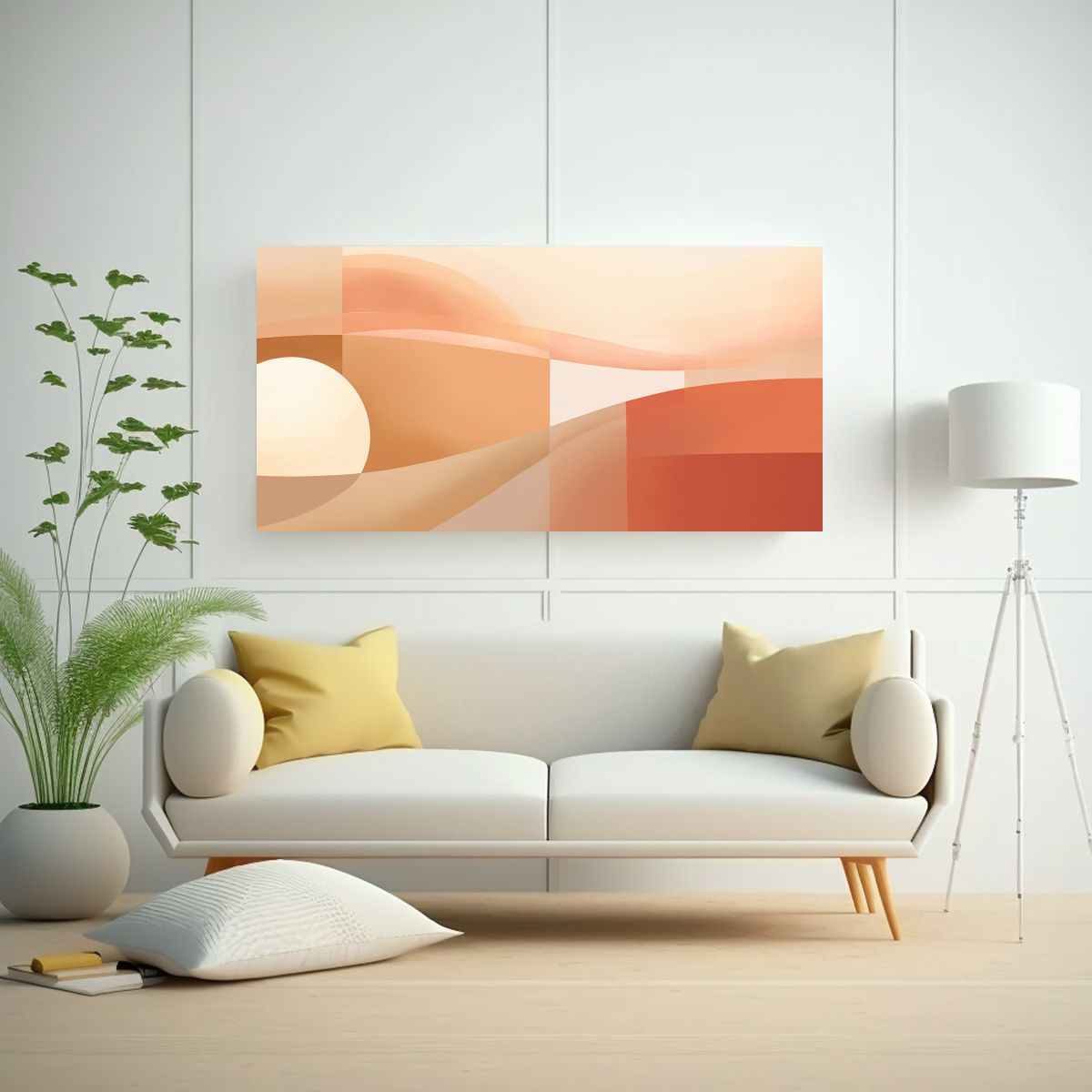 GENERICO - Cuadro Movimiento Perspectiva Colores Oro Y 100x50 Cm