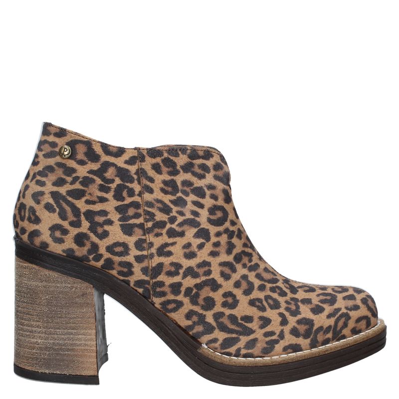 POLLINI - Botín Mujer Cuero Animal Print