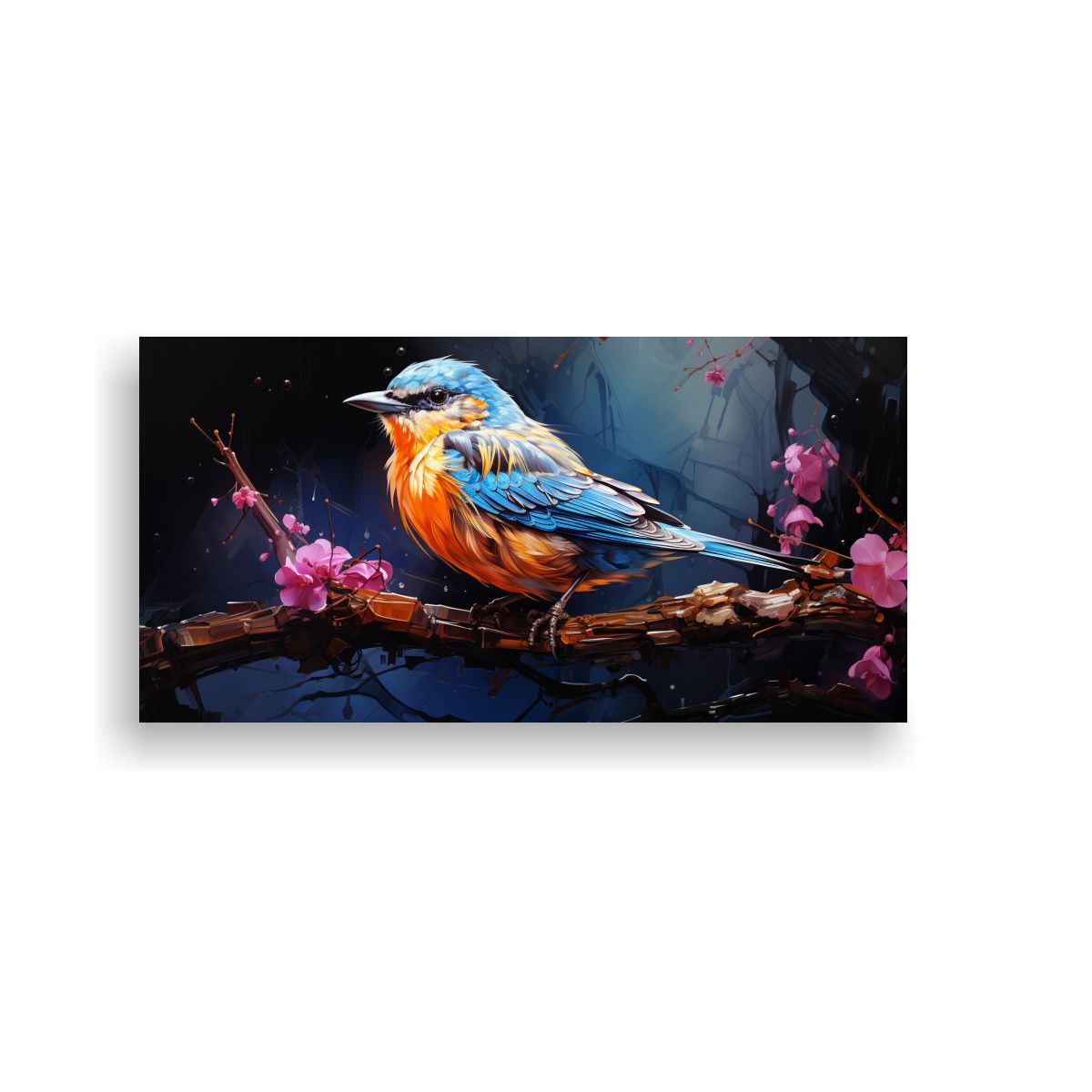 GENERICO - Cuadro Estilo Oleo Estilo Pintura Colorida Finca 100x50 Cm