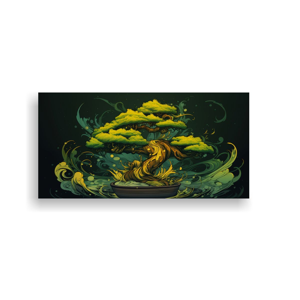 GENERICO - Pinturas De Decoración Vintage De Bonsái De 100x50 Cm