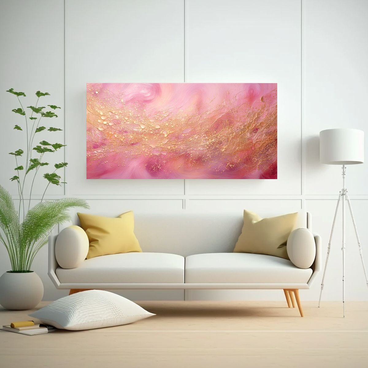 GENERICO - Pintura De Arte De Pared Simétrico En Estilo 80x40 Cm