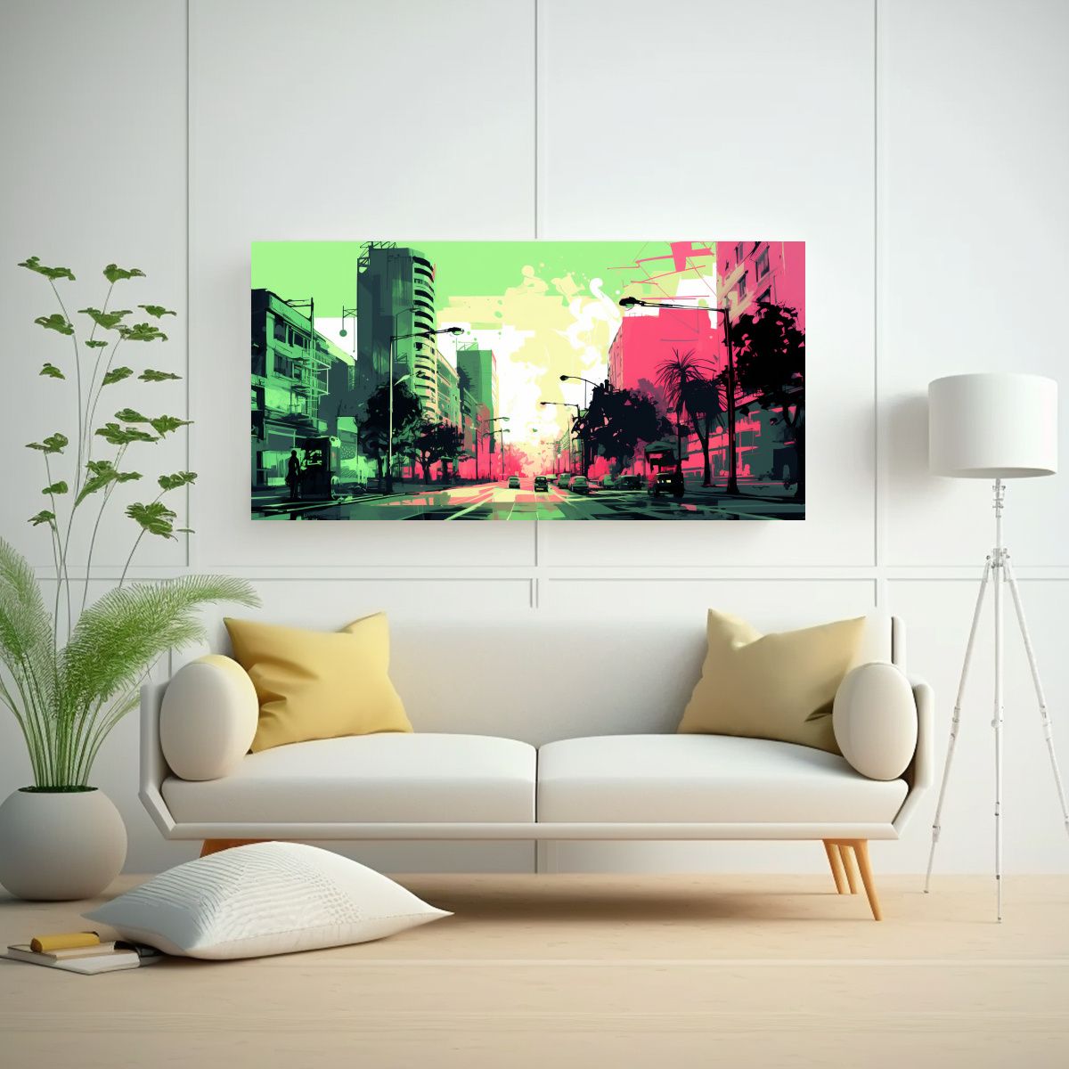 GENERICO - Cuadros Decorativos Estilo Galería Figuras En 100x50 Cm