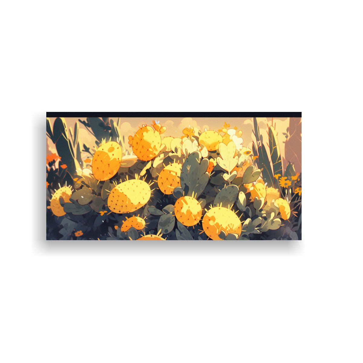 GENERICO - Tela En Bastidor Conceptual Pop Art Con Plantas 100x50 Cm