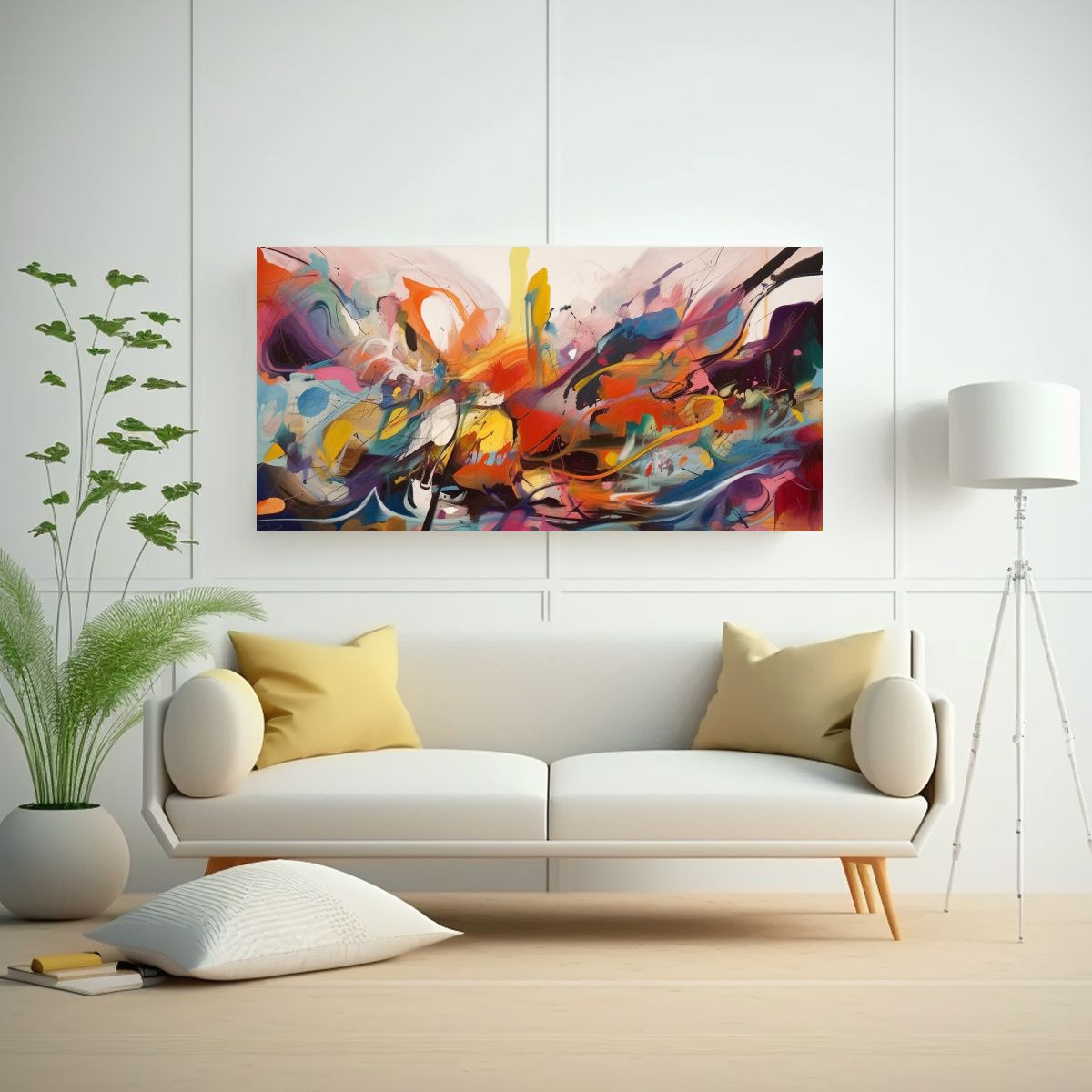 GENERICO - Pintura Abstracta De James Fantasía Conceptual 60x30 Cm