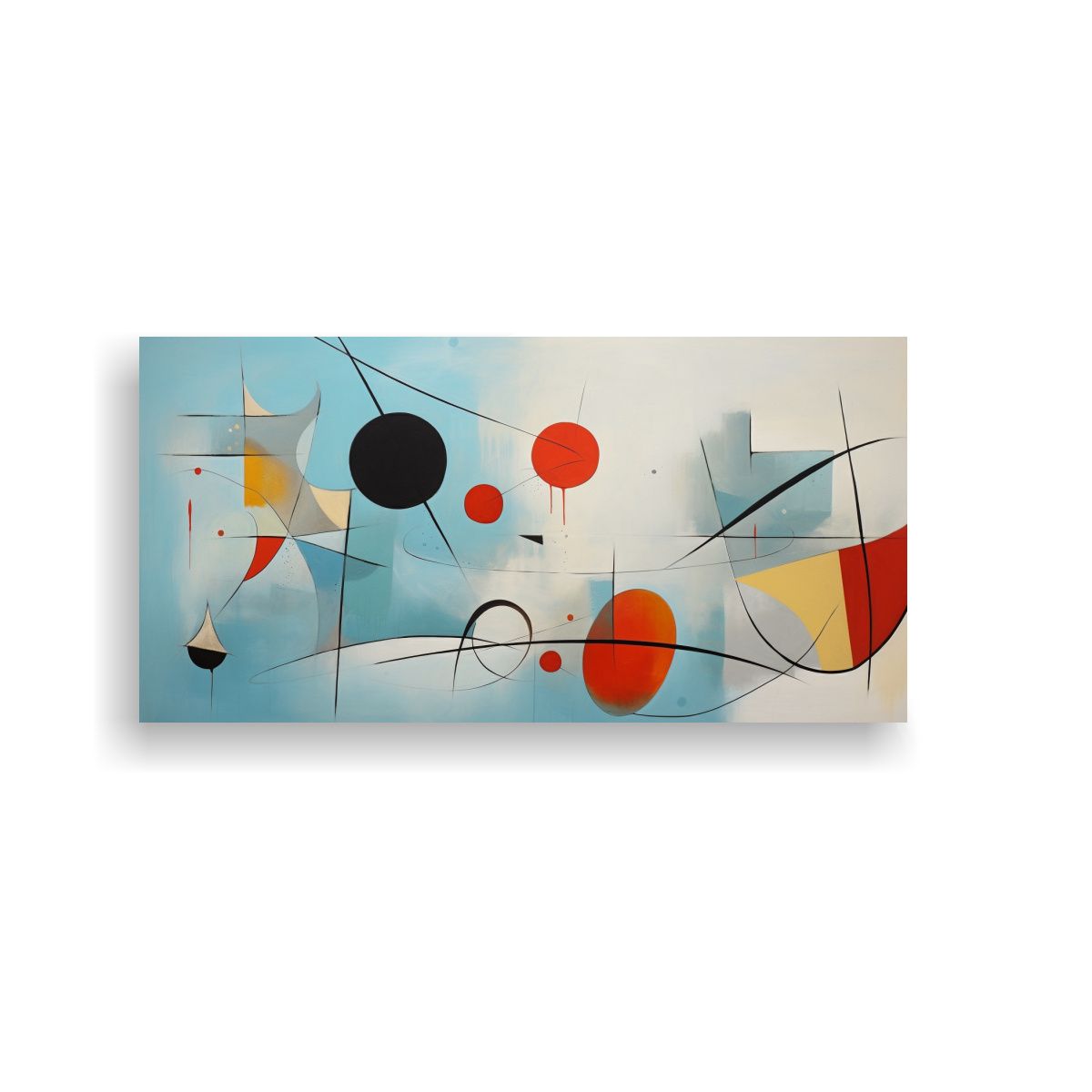 GENERICO - Tela En Bastidor Inspiración Abstracta De Arte 60x30 Cm