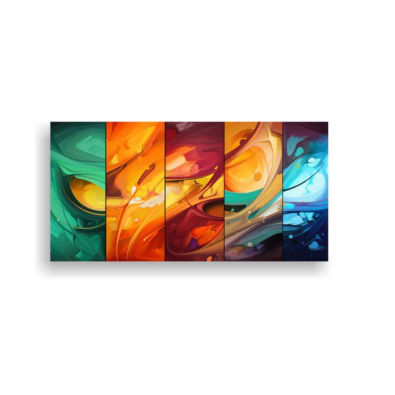 GENERICO - Cuadros Abstractos Vivos Para Dormitorio De Alta 100x50 Cm