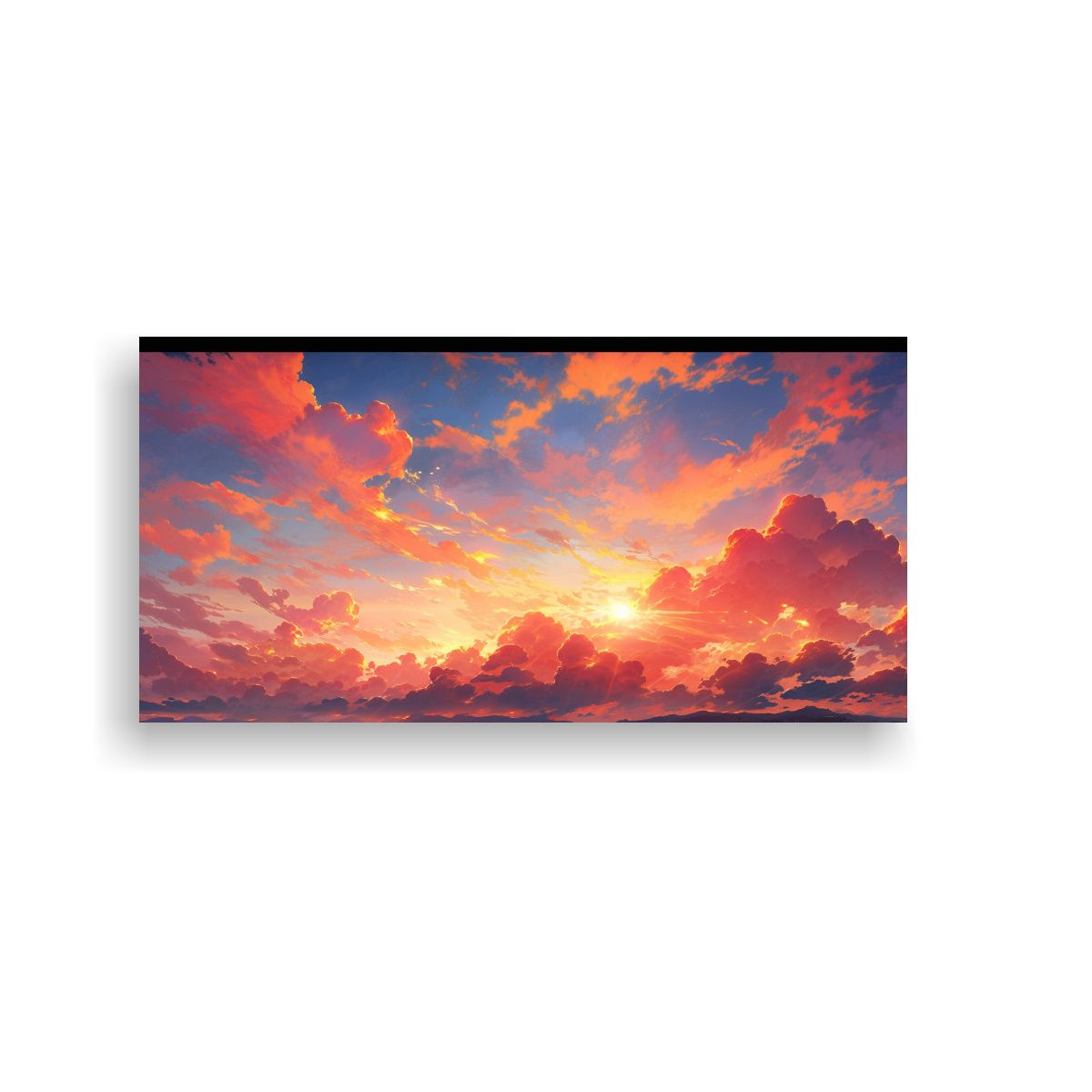 GENERICO - Pintura Abstracta De Inspiración Cielos Al 100x50 Cm