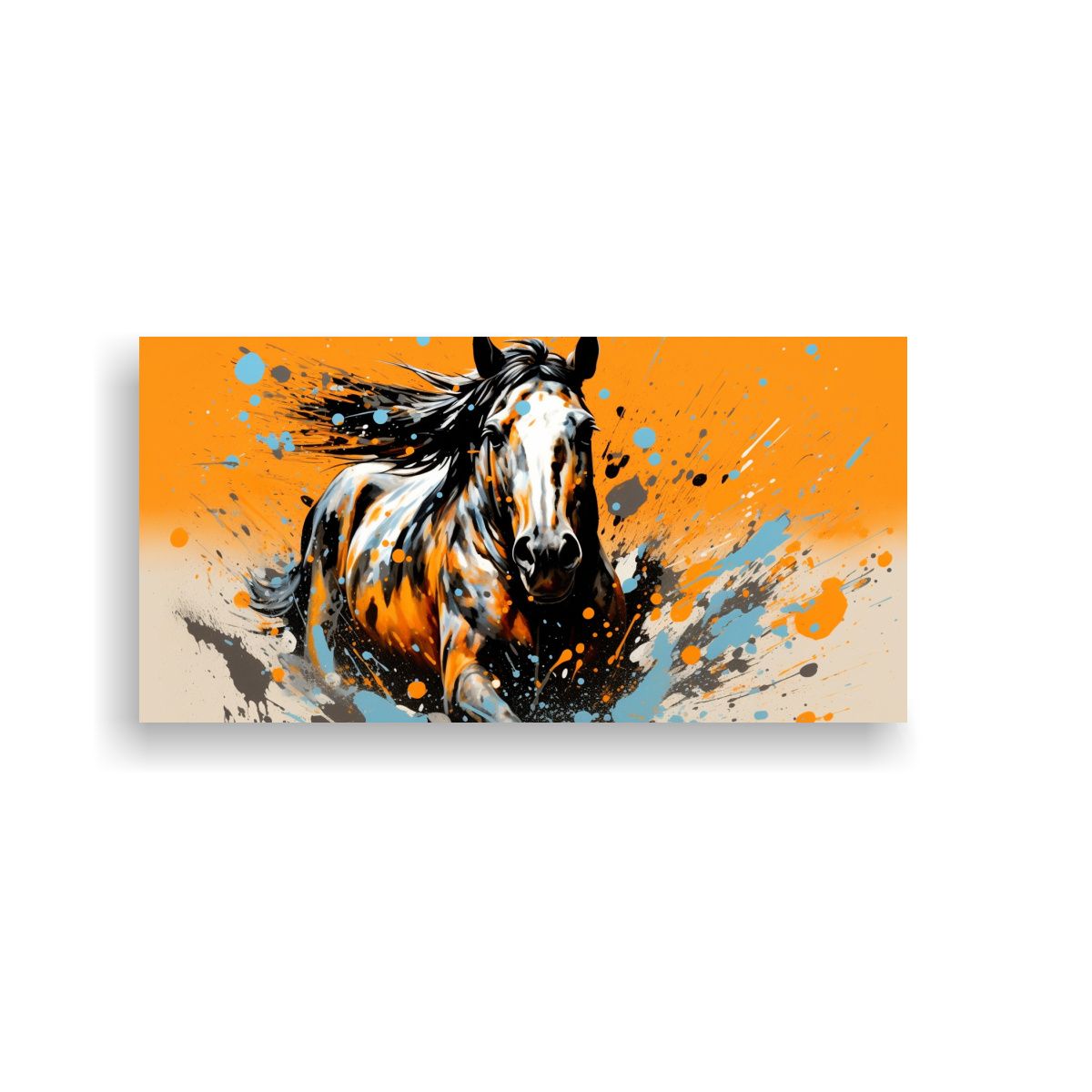 GENERICO - Cuadro De Tela Moderno Caballo Appaloosa En 80x40 Cm