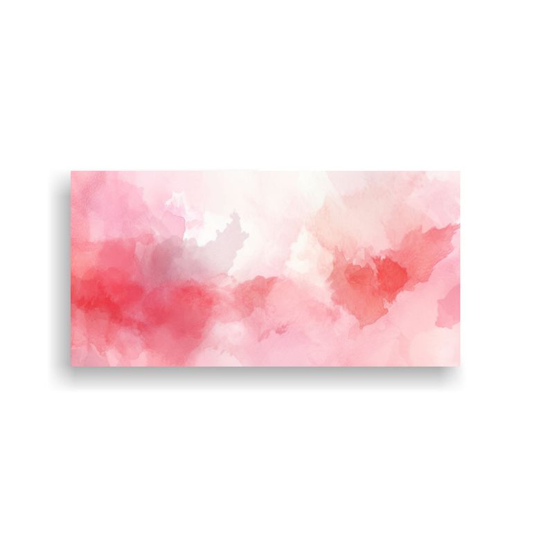 GENERICO - Lienzo Tela Abstracto Simetría Rosa Fondo 80x40 Cm
