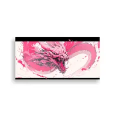 GENERICO - Cuadro Imagen Naturaleza Dragón Rosa En 80x40 Cm