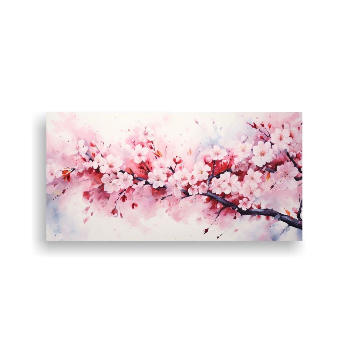 GENERICO - Tela En Bastidor Inspiración Sakura Colores 80x40 Cm