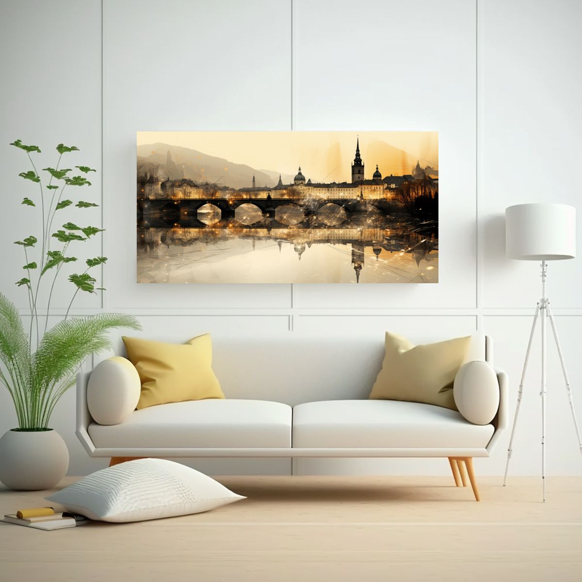 GENERICO - Pinturas Abstractas De Colores Vivos Inspiradas 100x50 Cm.