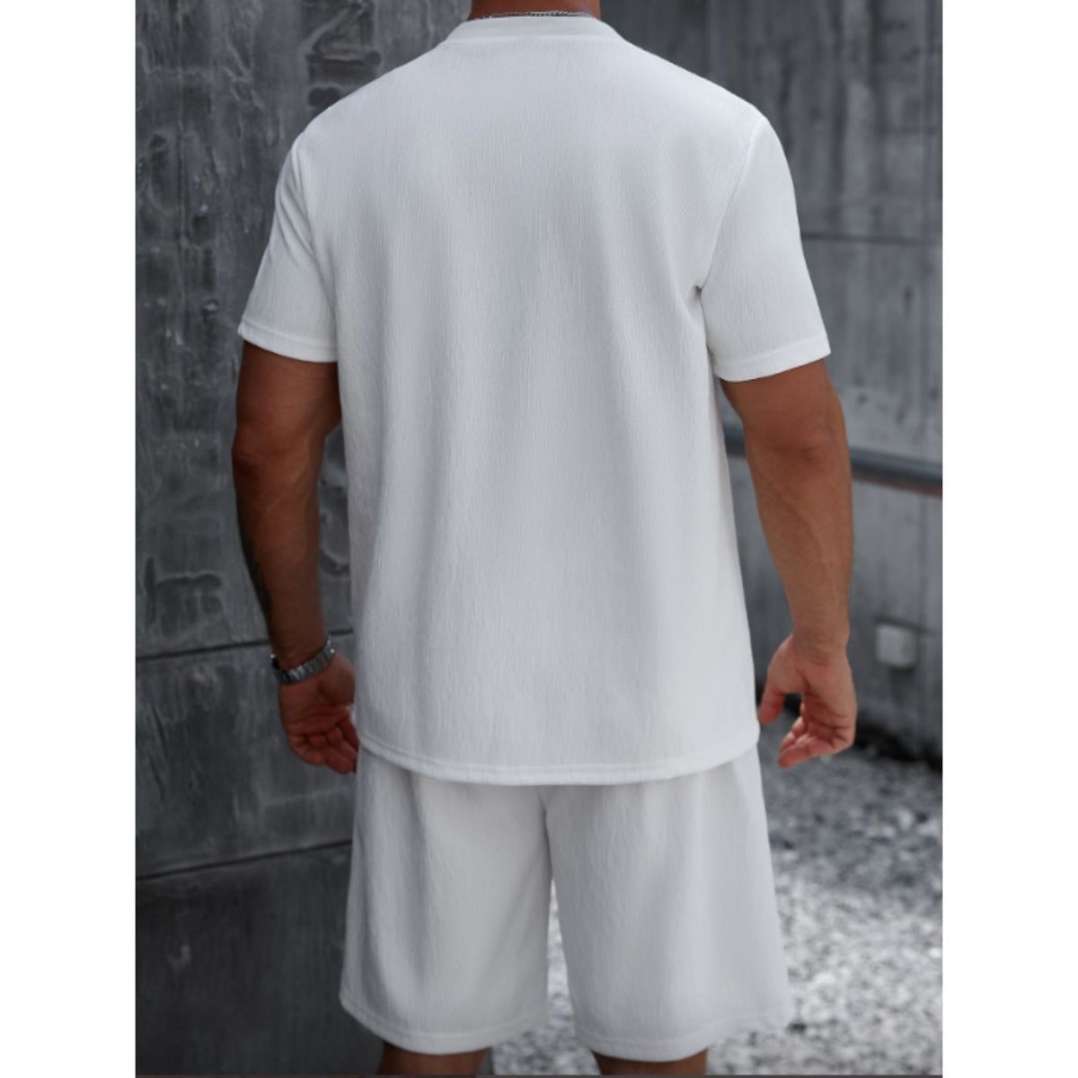 LIKE SHOP - Conjunto Hombre Short y Polera Tendencia Urbana Liso 0267