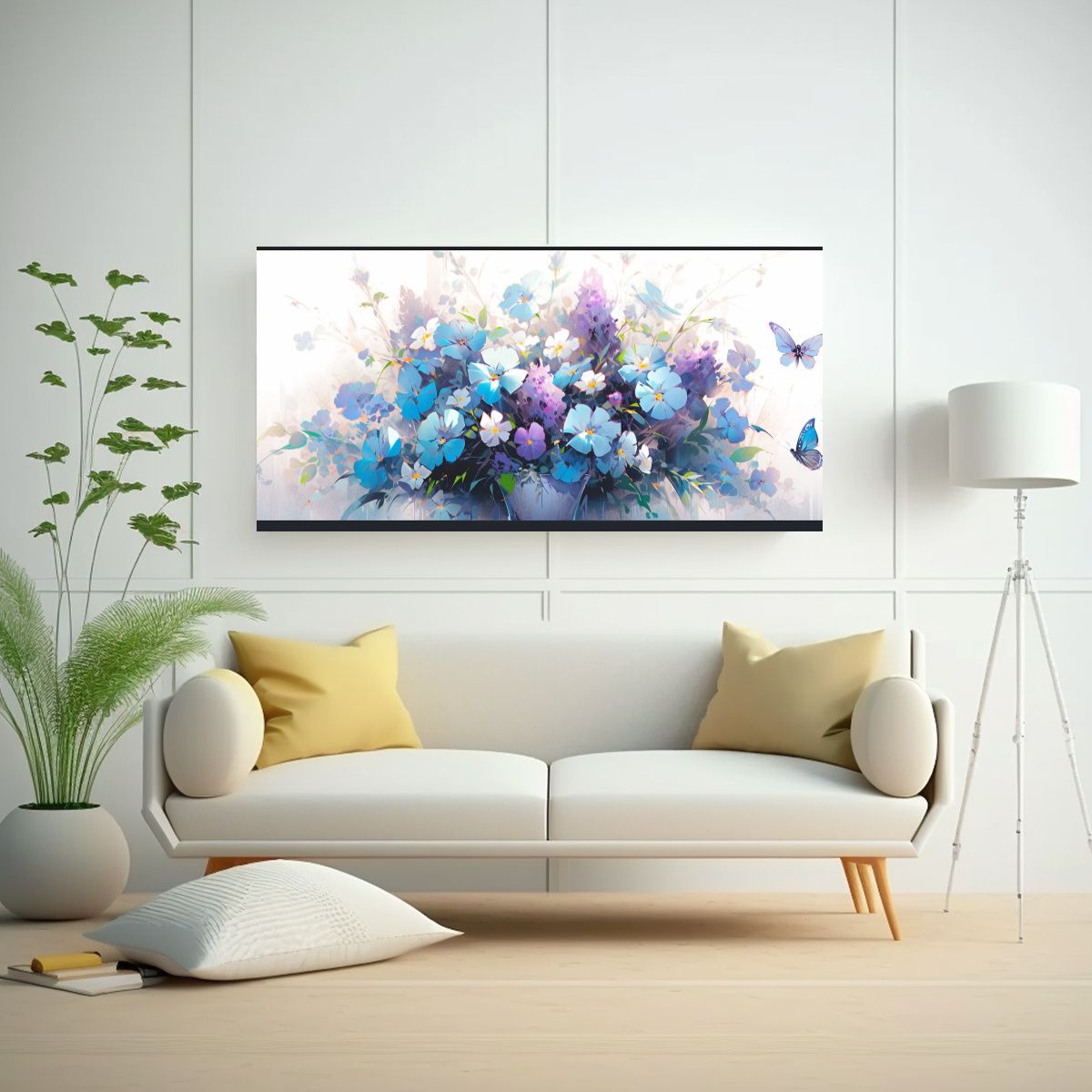 GENERICO - Pintura De Flores En Lienzo Estilo Galería En 100x50 Cm