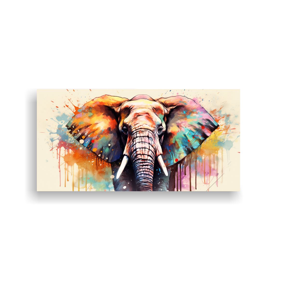 GENERICO - Venta De Lienzo De Tela Con Motivo De Elefante En 80x40 Cm