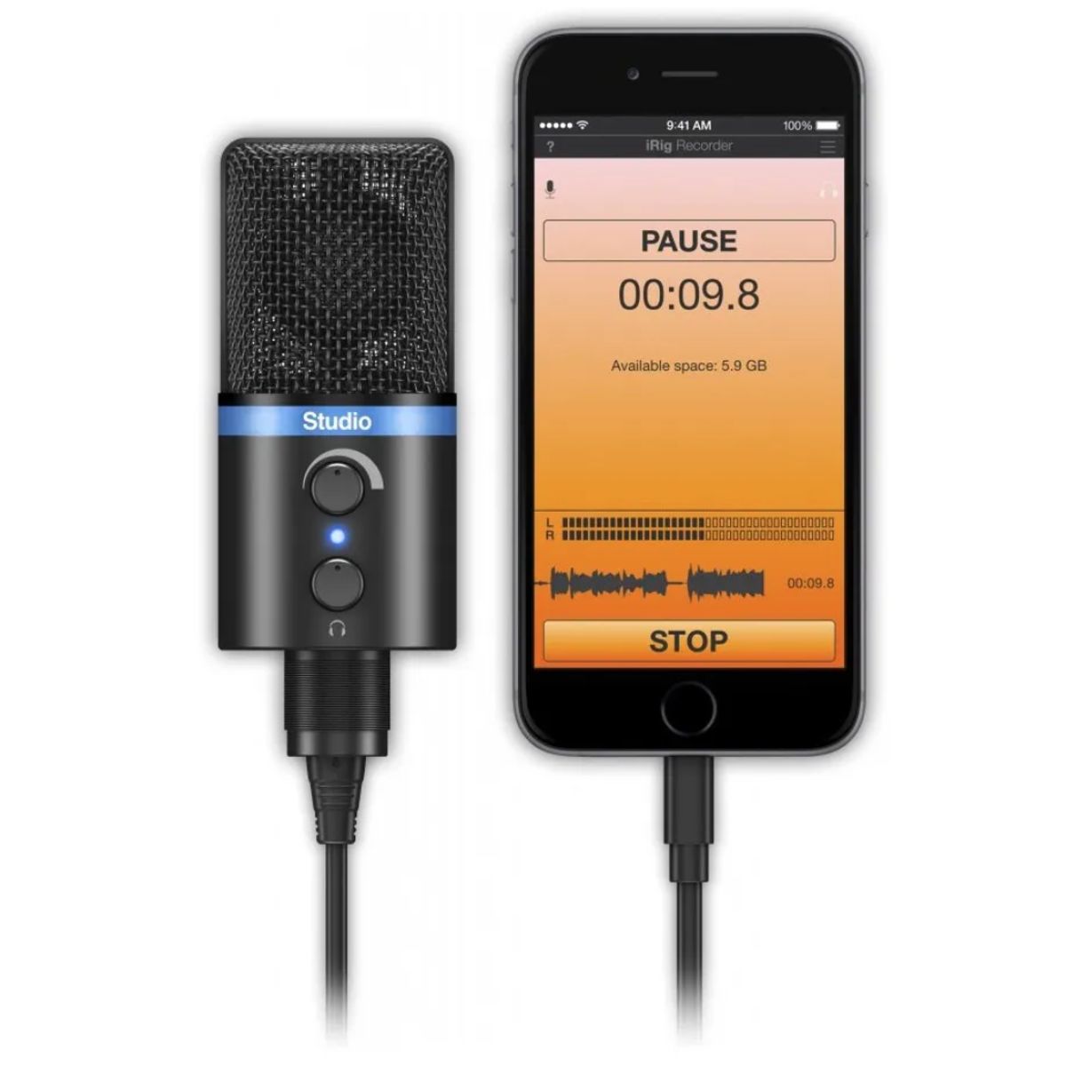 GENERICO - iRig Mic Studio Microfono Condensador Digital Usb