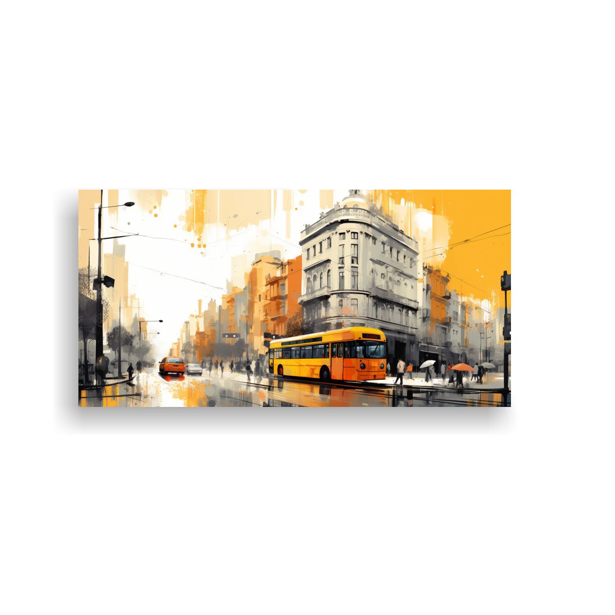 GENERICO - Paisaje Urbano De Santiago En Chile En Tonos 100x50 Cm