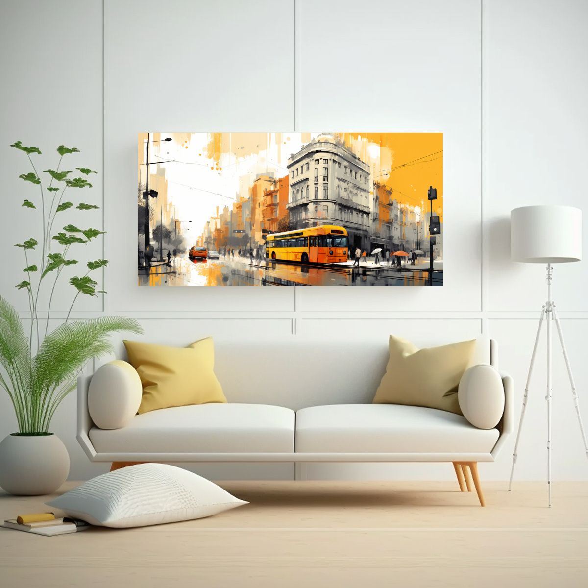 GENERICO - Paisaje Urbano De Santiago En Chile En Tonos 100x50 Cm