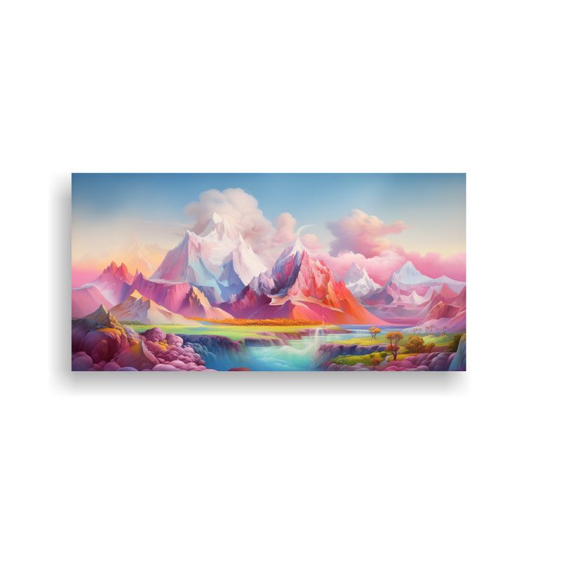 GENERICO - Pintura De Montañas Famosas Con Arcoíris Y 60x30 Cm