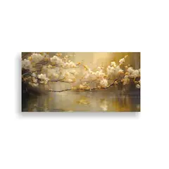 GENERICO - Pinturas Decorativas Abstractas En Tonos Dorados 80x40 Cm