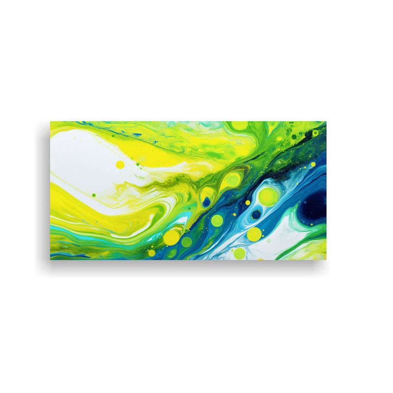 GENERICO - Cuadro Patron Intenso Yellow Green Blue And 100x50 Cm