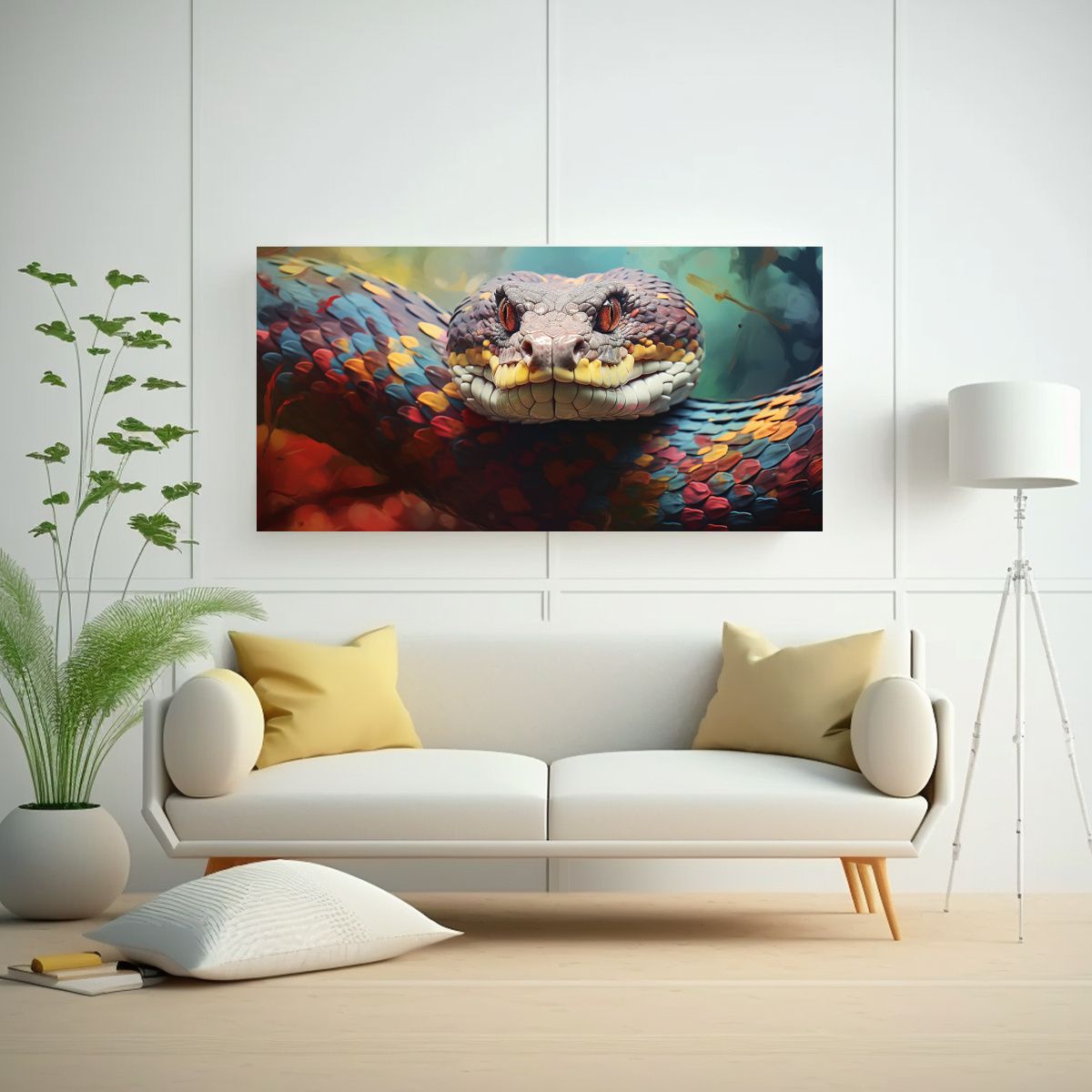 GENERICO - Obra Arte Simétrica Alta Calidad Estilo Pintura 100x50 Cm