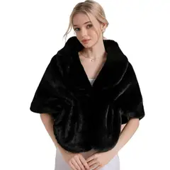 MPROPIA - Tapado Estola Elegante Envolvente Estilo Peluche 6061