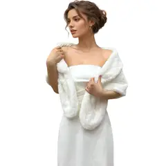 MPROPIA - Tapado Estola Elegante Envolvente Estilo Peluche 6061