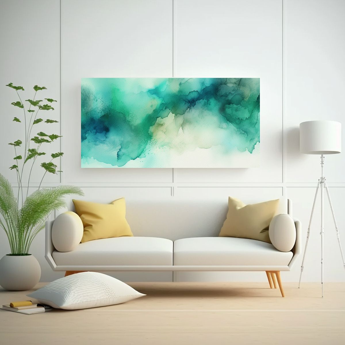 GENERICO - Pinturas De Decoración Abstracta En Acuarela 80x40 Cm