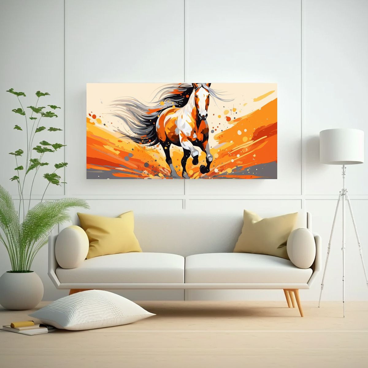 GENERICO - Cuadro Decorativo Equilibrado Caballo De Shire 100x50 Cm