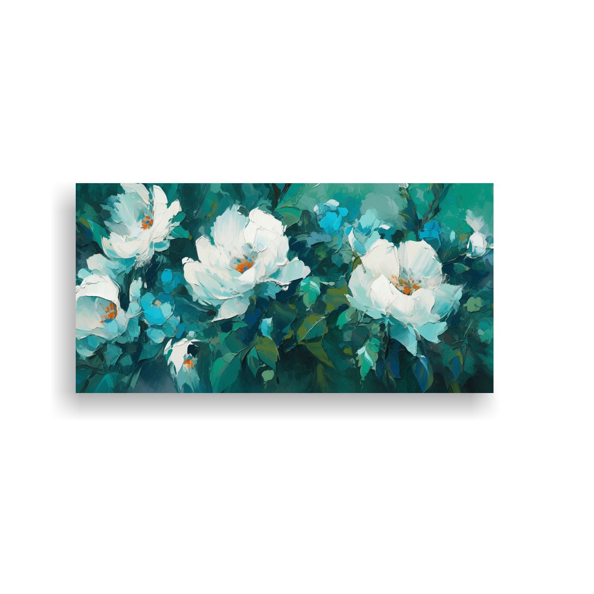 GENERICO - Cuadro De Tela Impreso Temática Flores En 100x50 Cm.