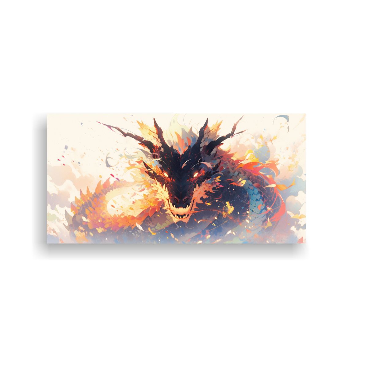 GENERICO - Pinturas De Tela En Bastidor Modernas De Dragón 60x30 Cm