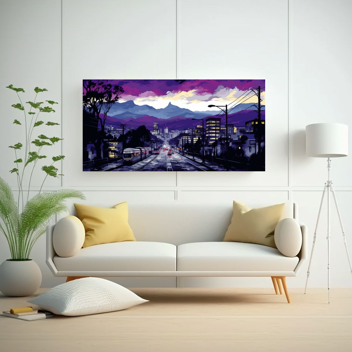 GENERICO - Cuadro Vintage Brillante De Santiago En Chile En 100x50 Cm.