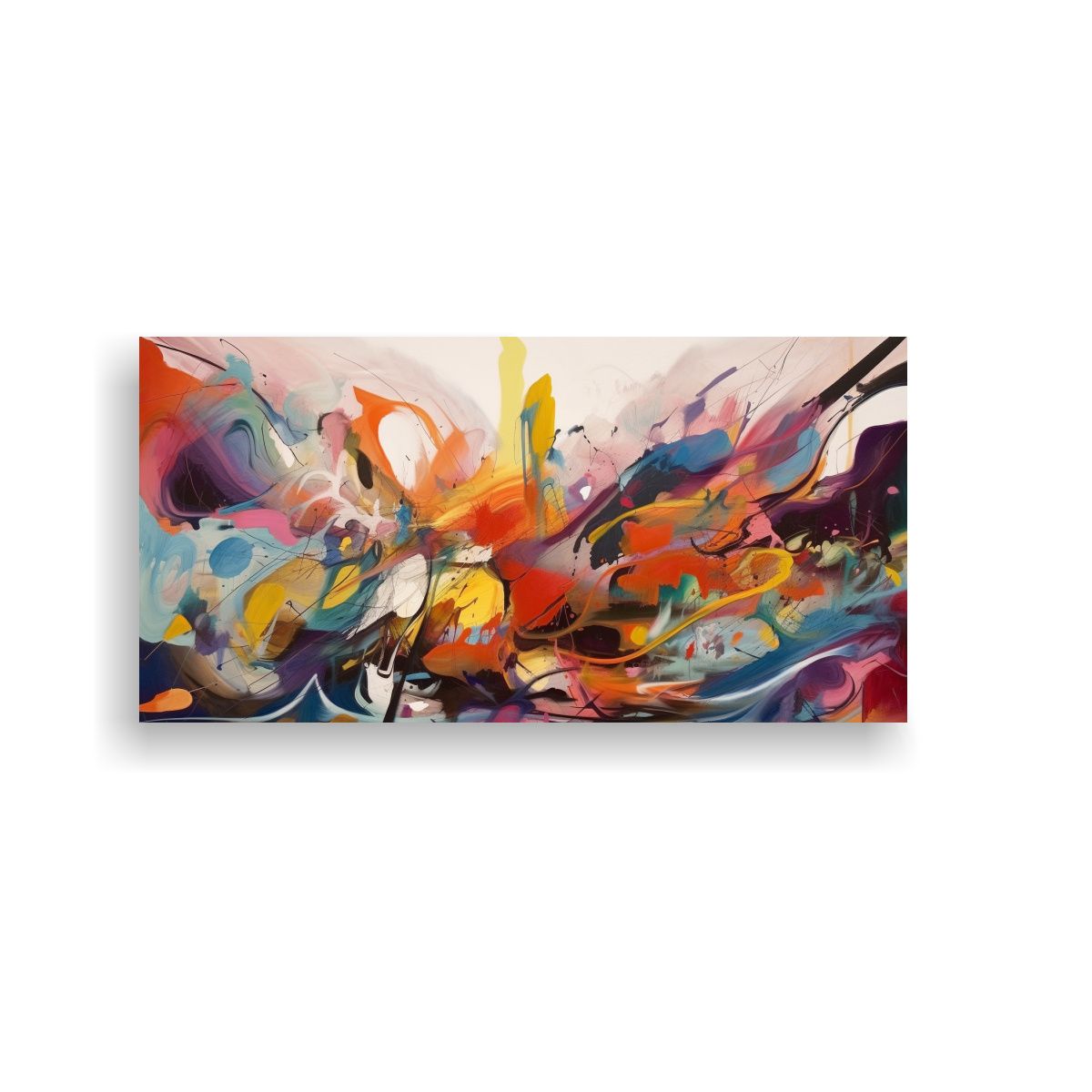 GENERICO - Pintura Abstracta De James Fantasía Conceptual 100x50 Cm.