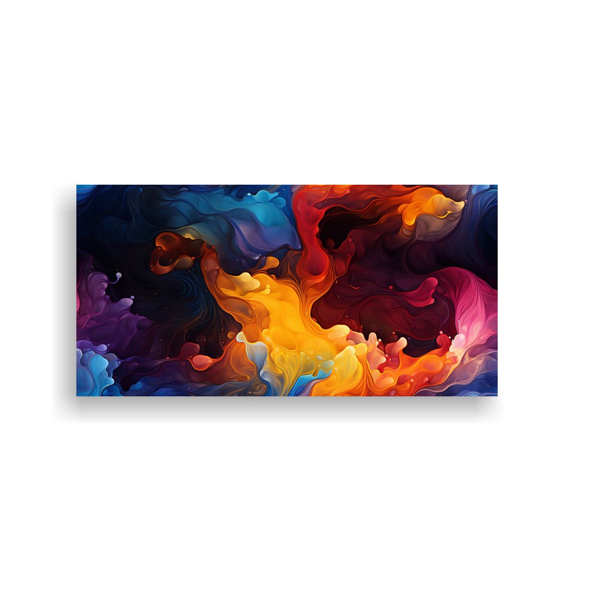 GENERICO - Cuadros Expresión Actuales Liquidos Abstractos 60x30 Cm