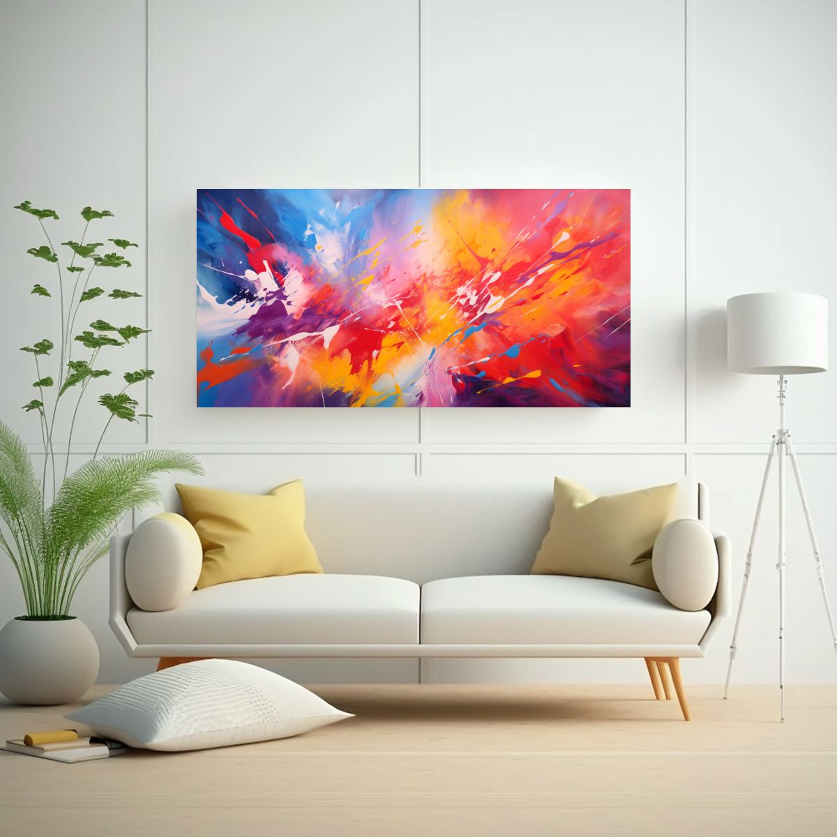 GENERICO - Pinturas Decorativas Abstractas En Expresionismo 100x50 Cm