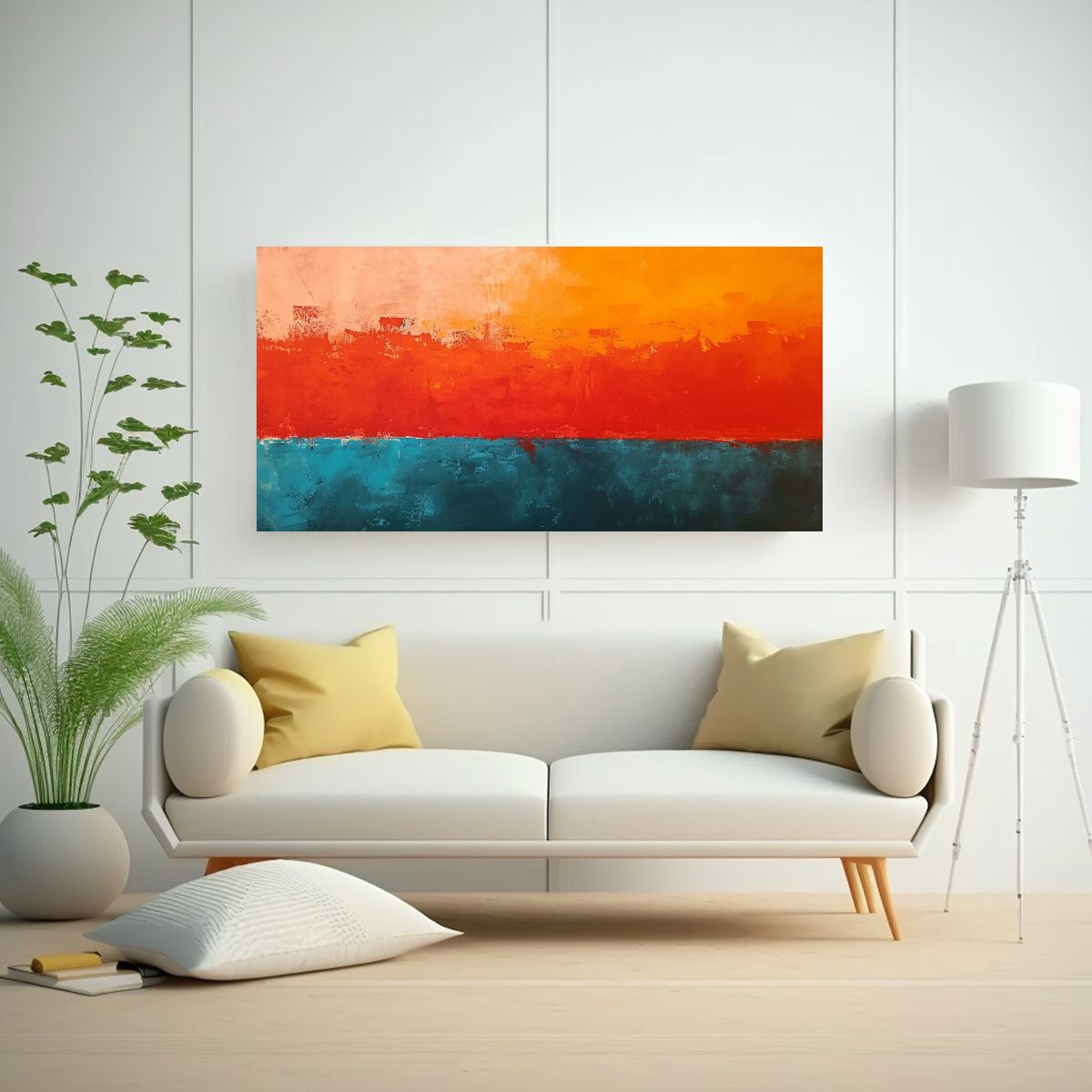 GENERICO - Cuadro Llamativo Estilo Mark Rothko No 7 Moder 100x50 Cm