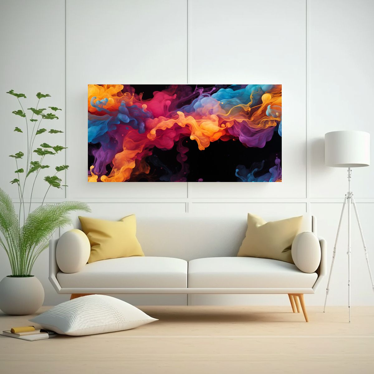 GENERICO - Pinturas Decorativas De Baño Con Colores Oscuros 80x40 Cm