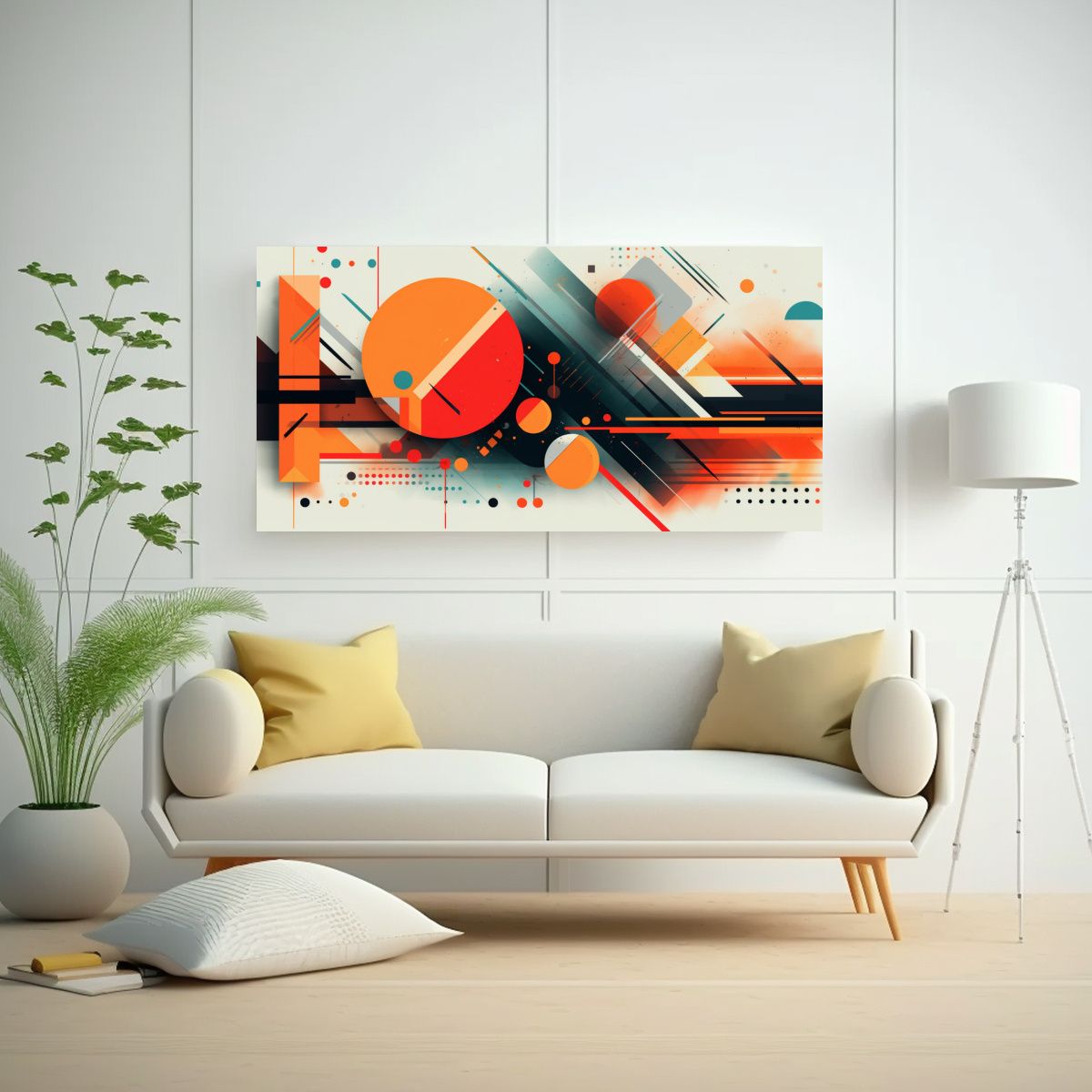 GENERICO - Cuadro Dibujo Armonía De Colores Adentra En El 60x30 Cm