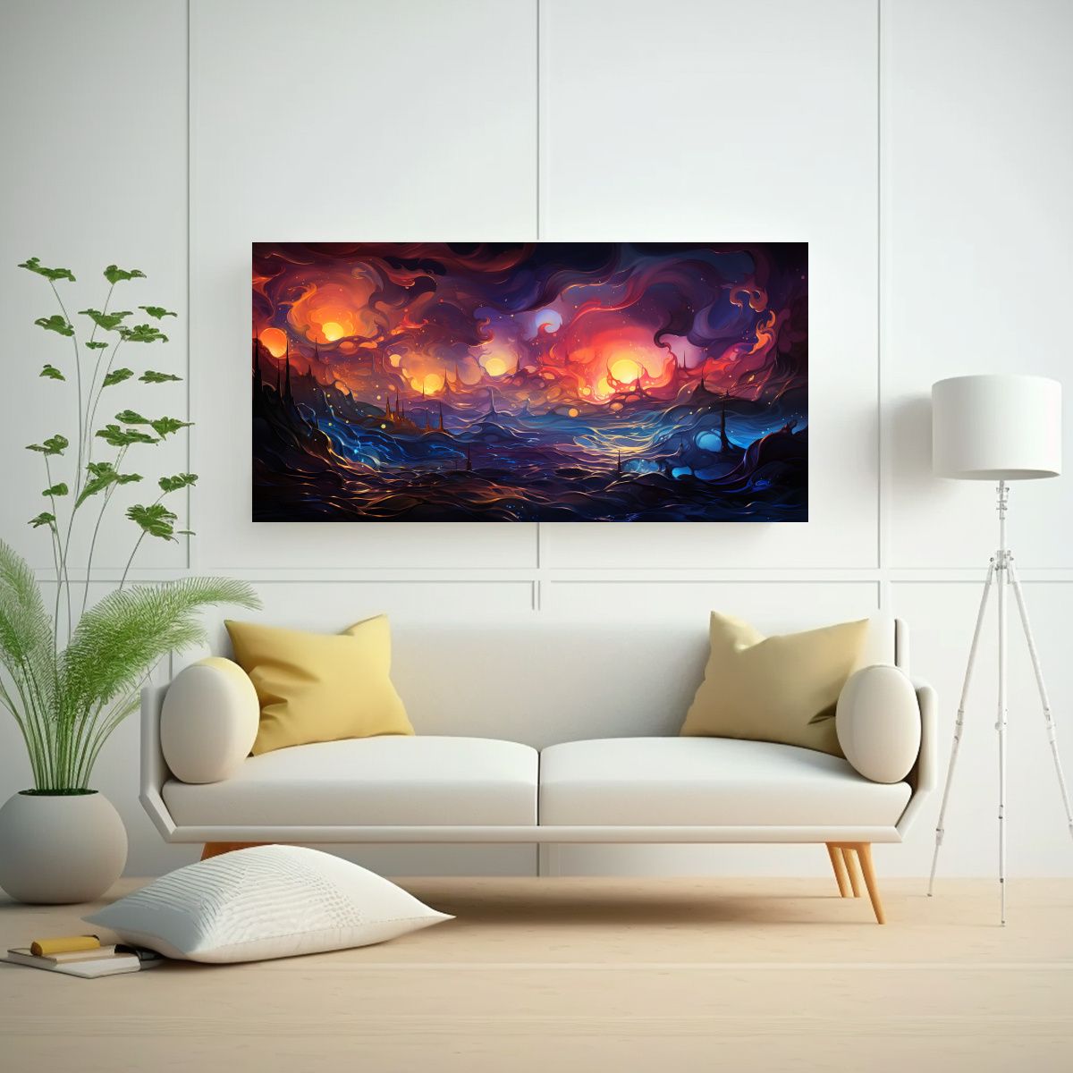 GENERICO - Cuadro Tela Sublimada Personalidad Rojo Brillante 100x50 Cm