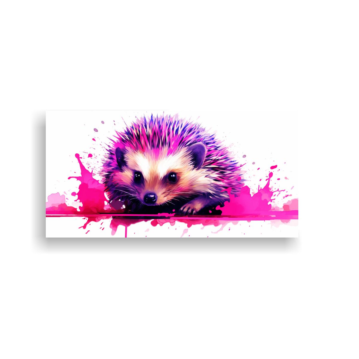 GENERICO - Pinturas Decorativas De Erizo En Tinta Y Rosa 60x30 Cm