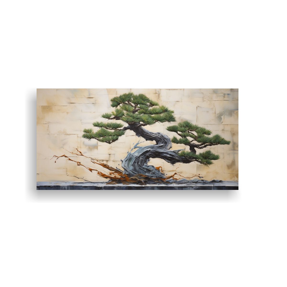 GENERICO - Pintura Abstracta Detallada De Alta Calidad De Un 80x40 Cm.