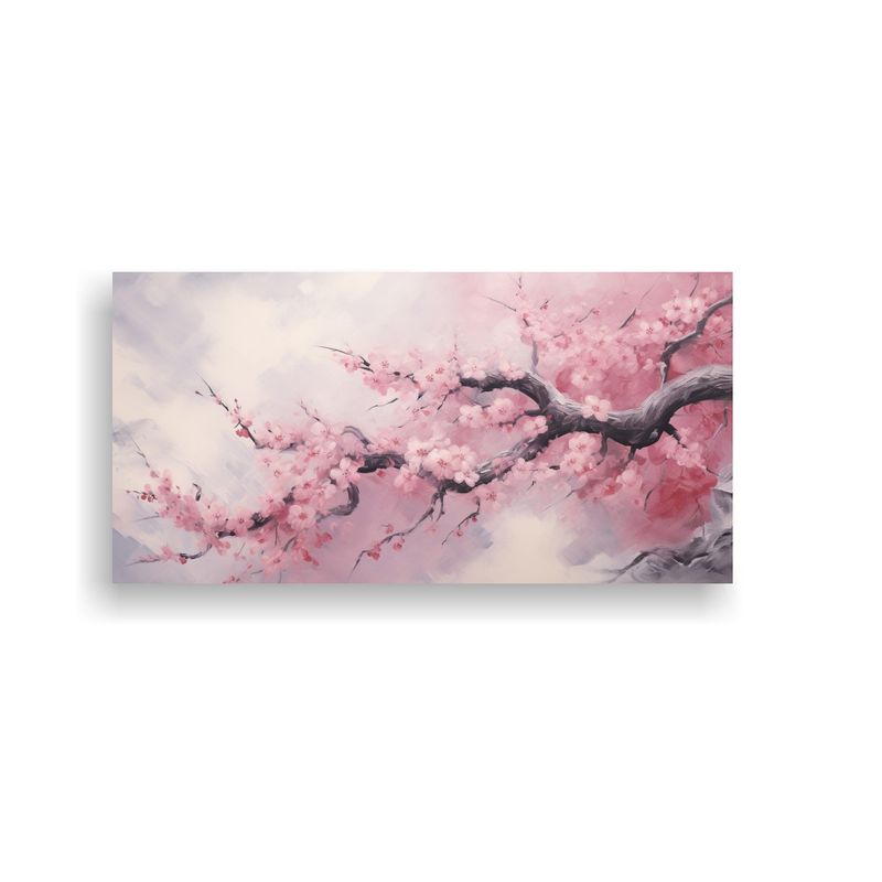 GENERICO - Pintura Abstracta De Flores De Cerezo O Sakura 80x40 Cm