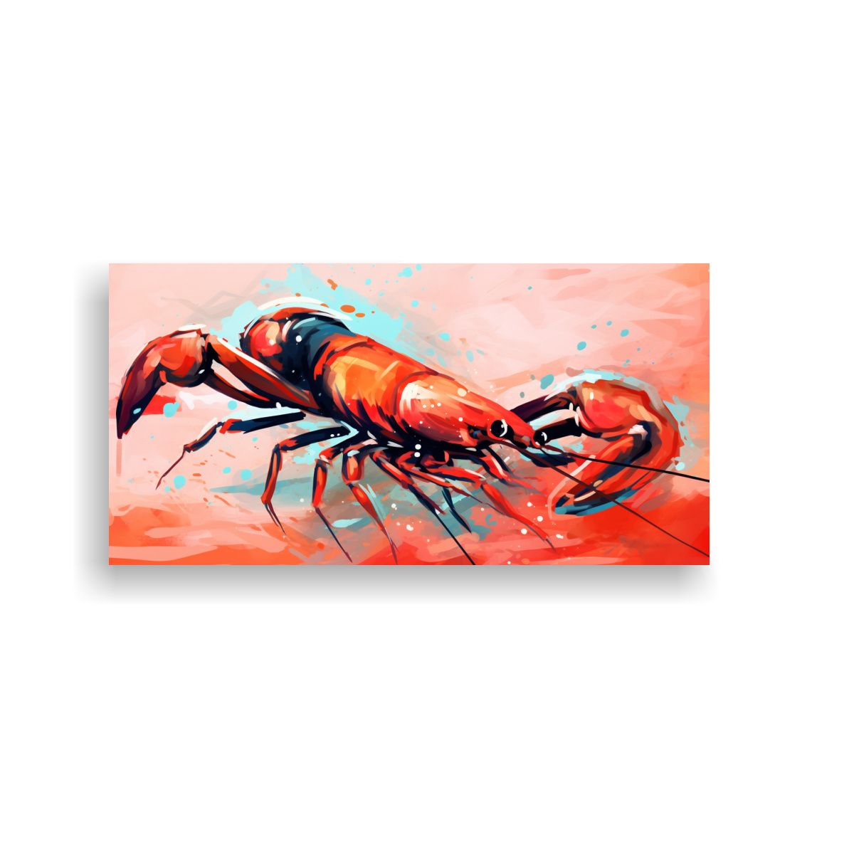 GENERICO - Pintura Decorativa Estilo Neo Pop De Escorpión 80x40 Cm