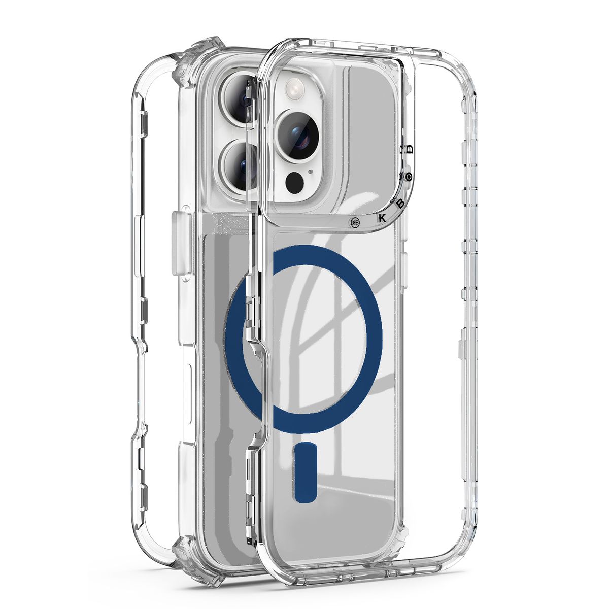 KBOD - Carcasa 360 Transparent Magnetic Kbod Urban Play Para iPhone 16 Plus Azul
