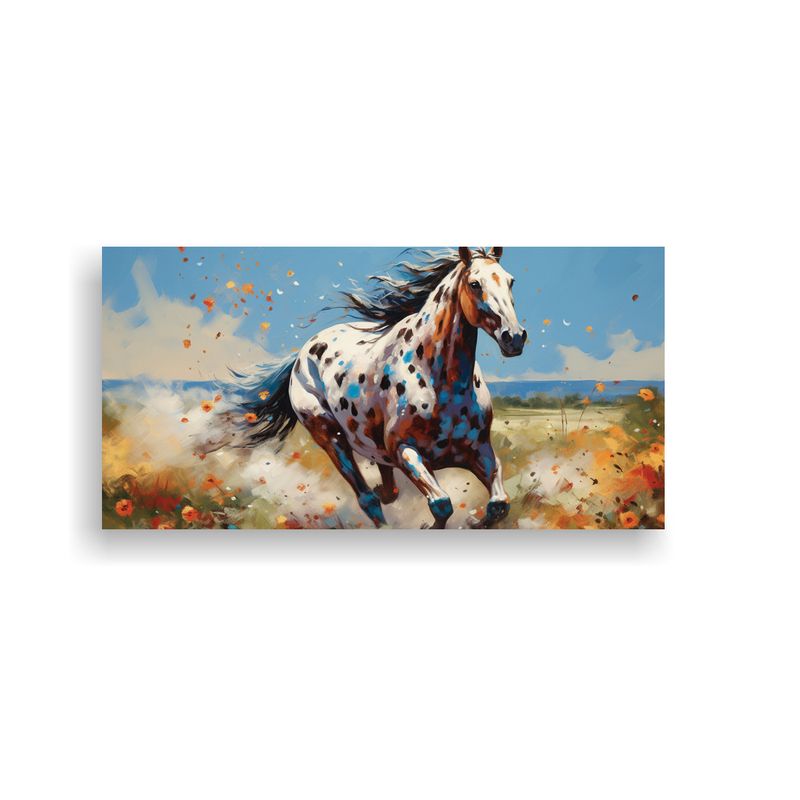 GENERICO - Pintura Acuarela Caballo Appaloosa Estilo Estilo 100x50 Cm.