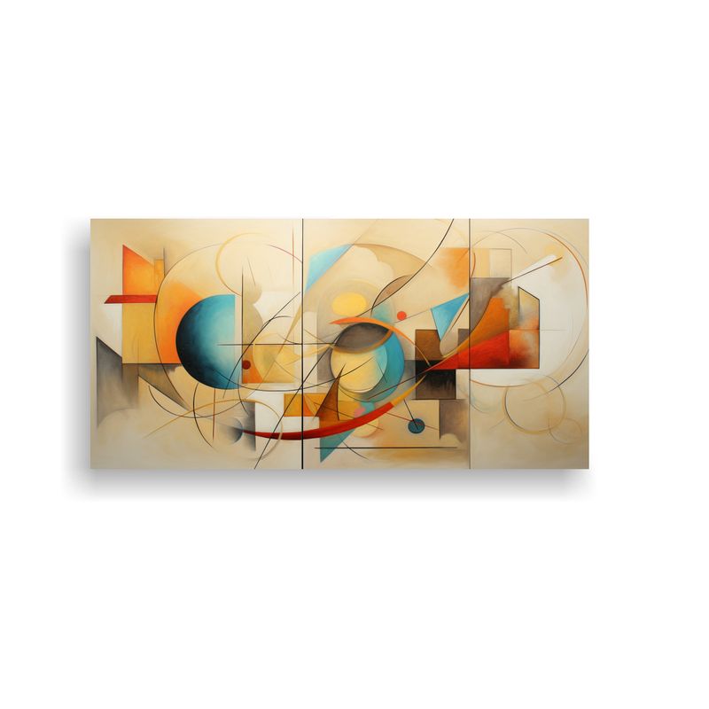GENERICO - Pinturas Abstractas Gran Formato Movimiento 100x50 Cm