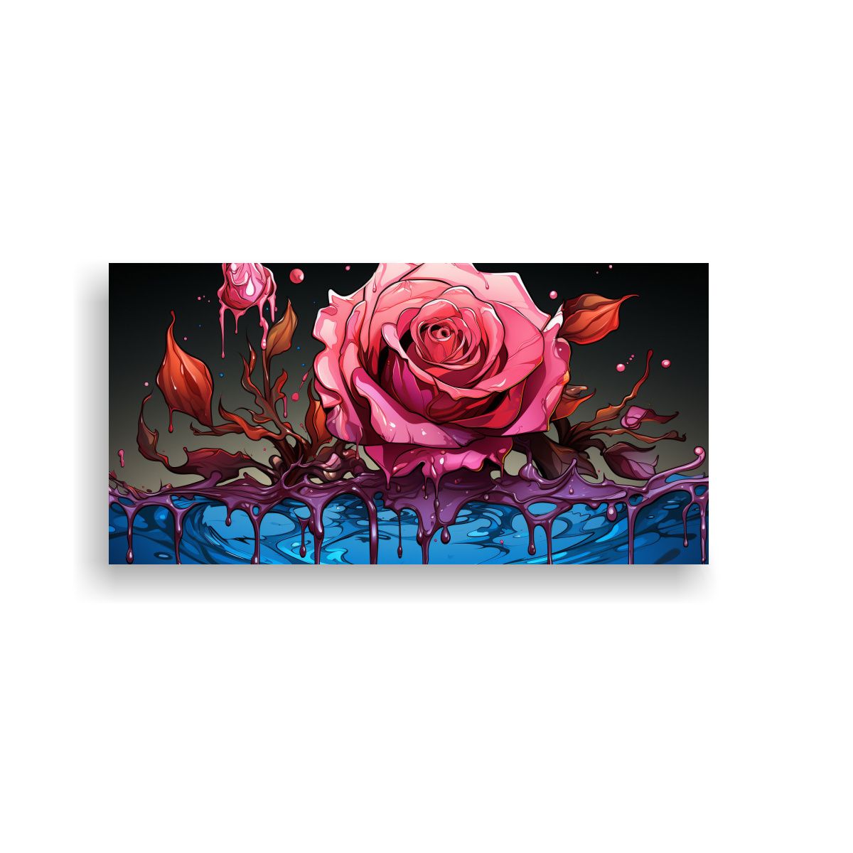 GENERICO - Pintura Decorativa Vintage De Lienzo Con Logo De 80x40 Cm