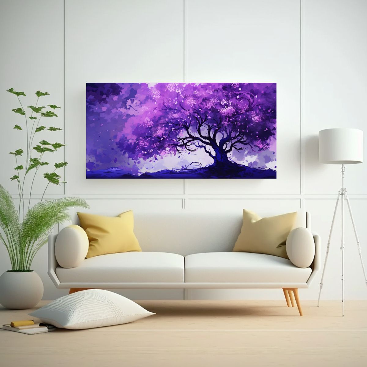 GENERICO - Pintura Decorativa De árbol De Algodón En 80x40 Cm