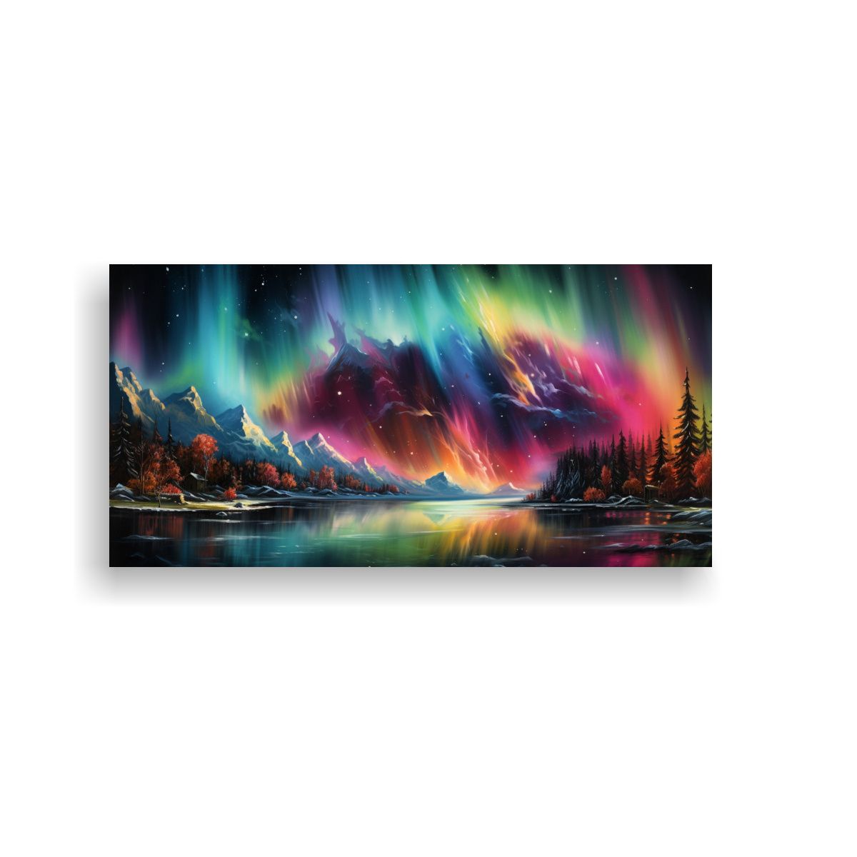 GENERICO - Pintura Abstracta De Decoración Con Colores Del 80x40 Cm